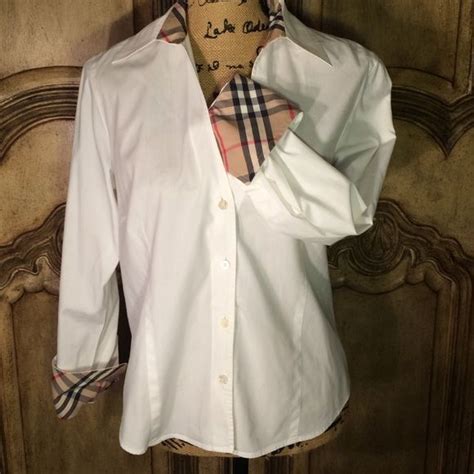 burberry women white shirt|Burberry white shirt price.